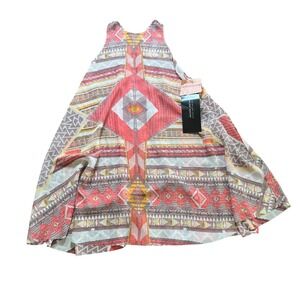 Nicole Paloma Aztec Sunset Gigi Dress Sleeveless Boho Chic Smaller